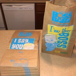 Boss Baby - 12 Paper Lunch Bags - Birthday Party Supplies